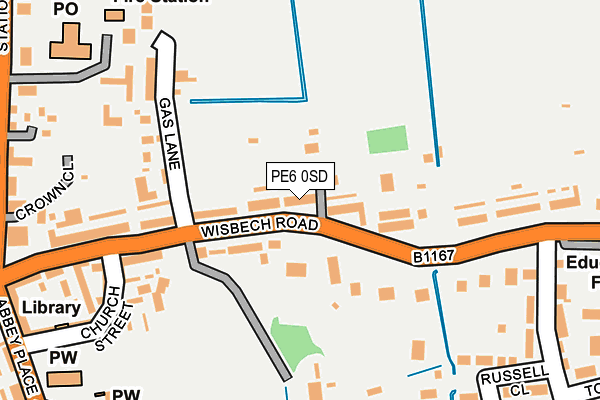PE6 0SD map - OS OpenMap – Local (Ordnance Survey)