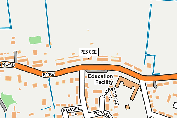 PE6 0SE map - OS OpenMap – Local (Ordnance Survey)