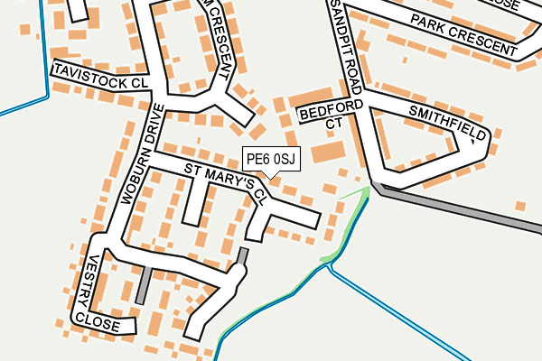 PE6 0SJ map - OS OpenMap – Local (Ordnance Survey)