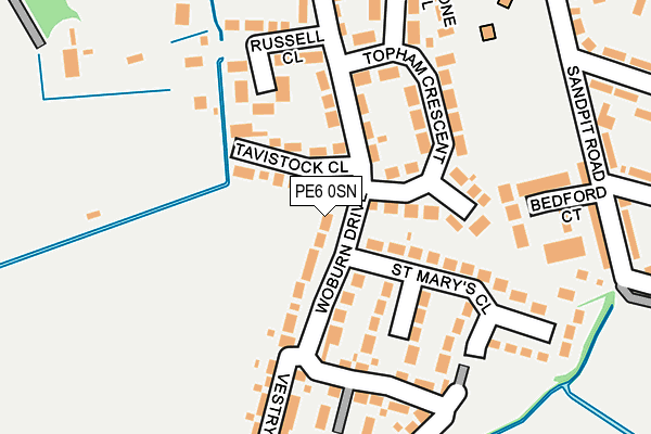 PE6 0SN map - OS OpenMap – Local (Ordnance Survey)