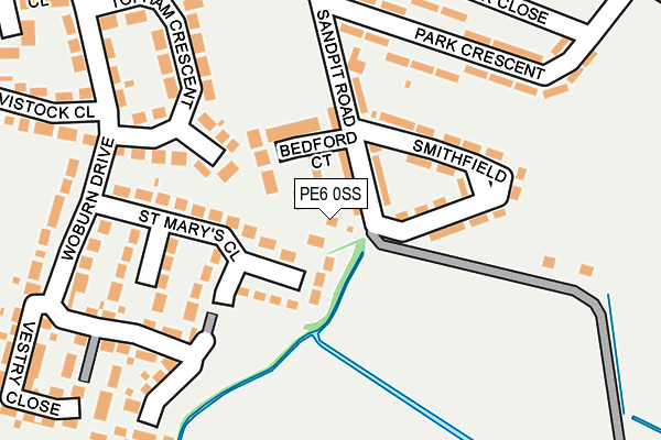 PE6 0SS map - OS OpenMap – Local (Ordnance Survey)