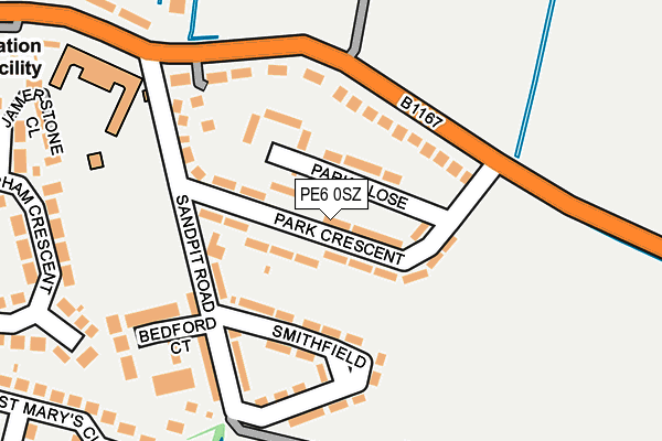 PE6 0SZ map - OS OpenMap – Local (Ordnance Survey)