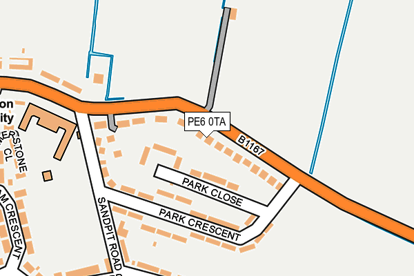 PE6 0TA map - OS OpenMap – Local (Ordnance Survey)