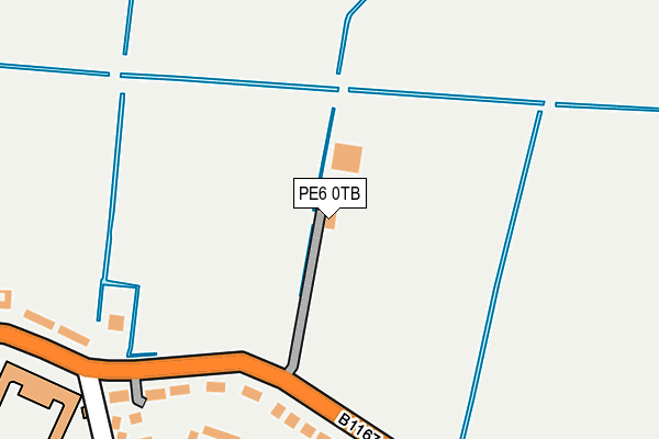 PE6 0TB map - OS OpenMap – Local (Ordnance Survey)