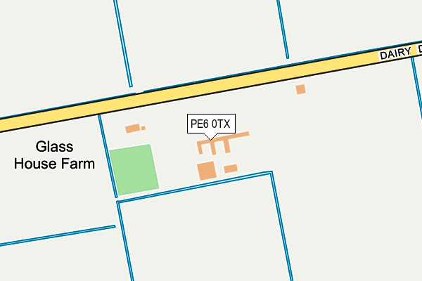 PE6 0TX map - OS OpenMap – Local (Ordnance Survey)