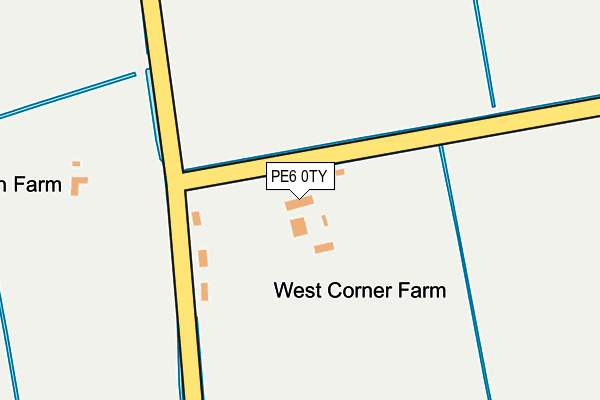 PE6 0TY map - OS OpenMap – Local (Ordnance Survey)