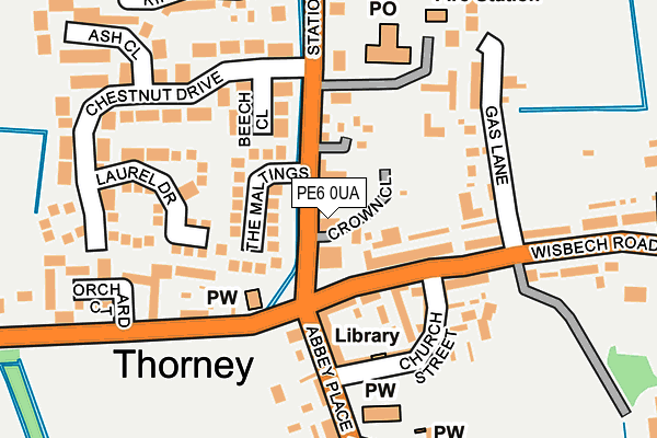 PE6 0UA map - OS OpenMap – Local (Ordnance Survey)