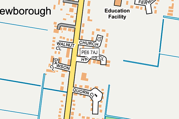 PE6 7AJ map - OS OpenMap – Local (Ordnance Survey)