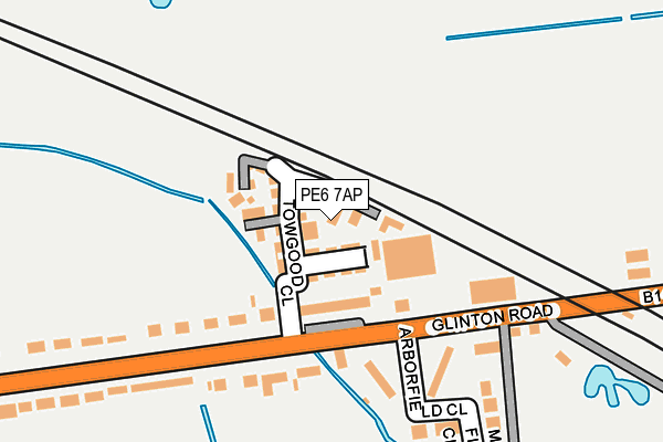 PE6 7AP map - OS OpenMap – Local (Ordnance Survey)