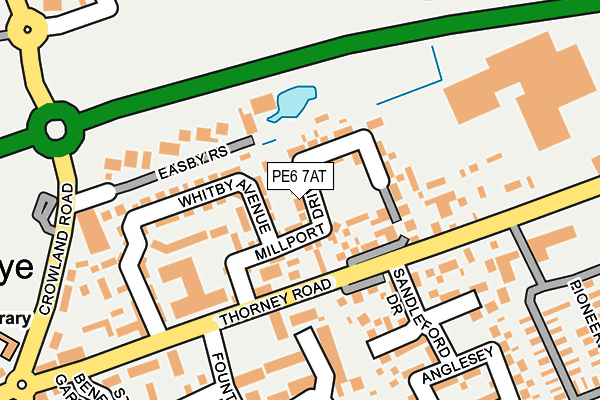 PE6 7AT map - OS OpenMap – Local (Ordnance Survey)