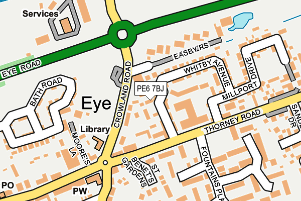 PE6 7BJ map - OS OpenMap – Local (Ordnance Survey)