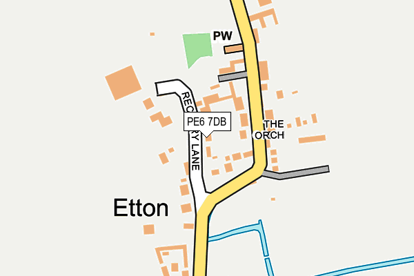 PE6 7DB map - OS OpenMap – Local (Ordnance Survey)