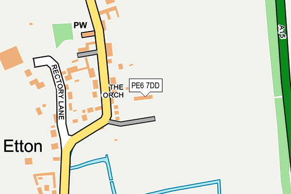 PE6 7DD map - OS OpenMap – Local (Ordnance Survey)