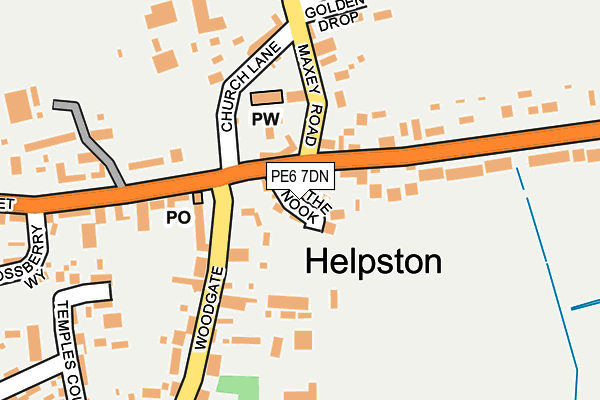 PE6 7DN map - OS OpenMap – Local (Ordnance Survey)