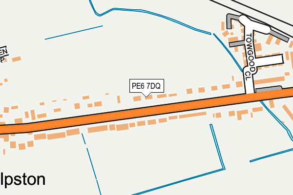 PE6 7DQ map - OS OpenMap – Local (Ordnance Survey)