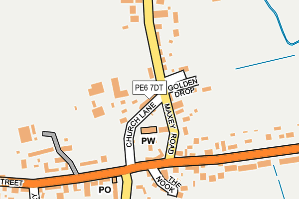 PE6 7DT map - OS OpenMap – Local (Ordnance Survey)