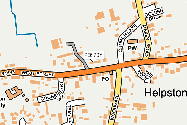 PE6 7DY map - OS OpenMap – Local (Ordnance Survey)