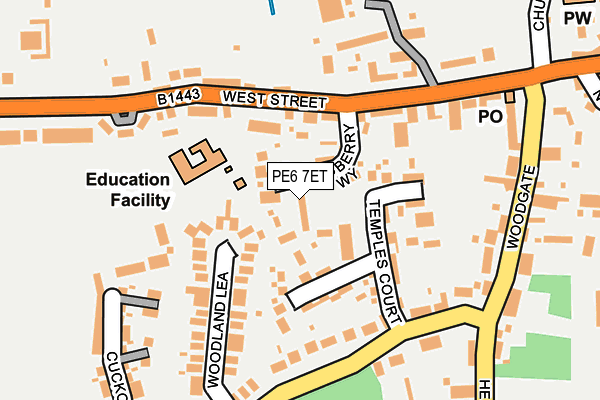 PE6 7ET map - OS OpenMap – Local (Ordnance Survey)