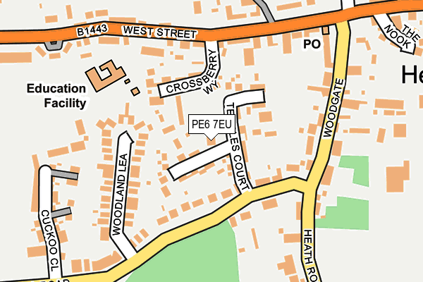 PE6 7EU map - OS OpenMap – Local (Ordnance Survey)