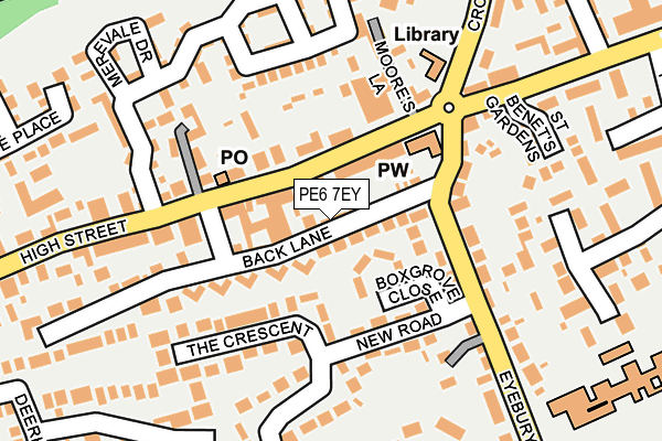 PE6 7EY map - OS OpenMap – Local (Ordnance Survey)