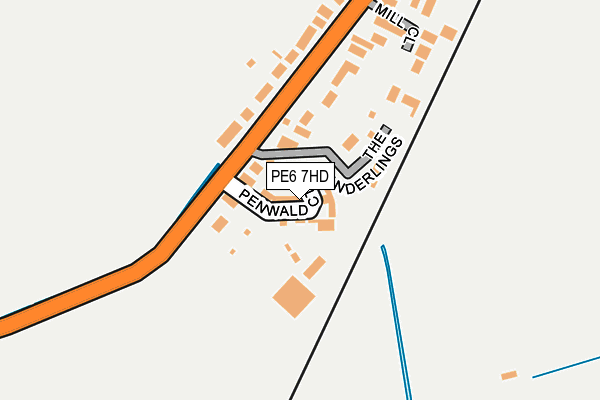 PE6 7HD map - OS OpenMap – Local (Ordnance Survey)