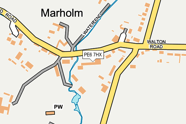 PE6 7HX map - OS OpenMap – Local (Ordnance Survey)