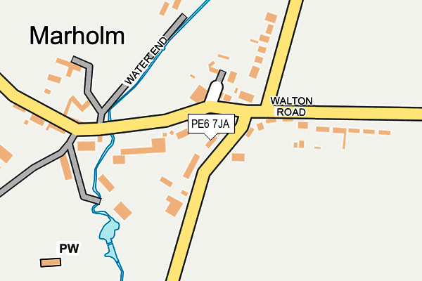 PE6 7JA map - OS OpenMap – Local (Ordnance Survey)