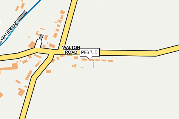 PE6 7JD map - OS OpenMap – Local (Ordnance Survey)