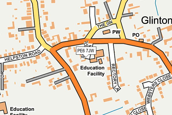 PE6 7JW map - OS OpenMap – Local (Ordnance Survey)