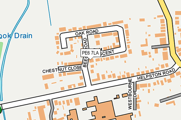 PE6 7LA map - OS OpenMap – Local (Ordnance Survey)