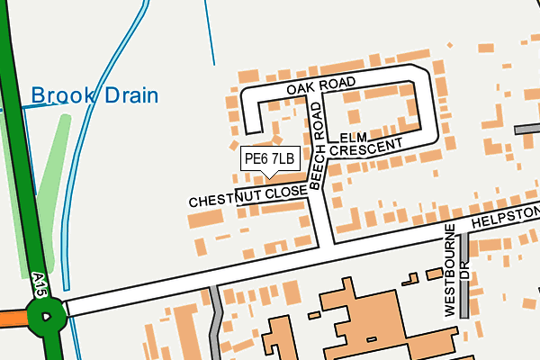 PE6 7LB map - OS OpenMap – Local (Ordnance Survey)