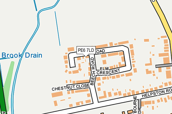 PE6 7LD map - OS OpenMap – Local (Ordnance Survey)