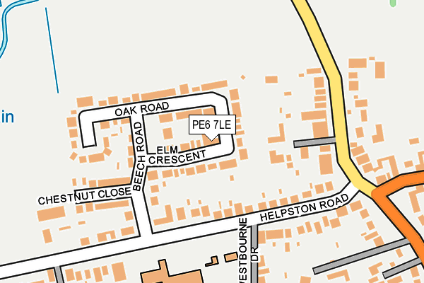 PE6 7LE map - OS OpenMap – Local (Ordnance Survey)