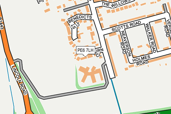 PE6 7LH map - OS OpenMap – Local (Ordnance Survey)