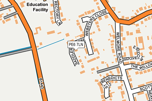 PE6 7LN map - OS OpenMap – Local (Ordnance Survey)