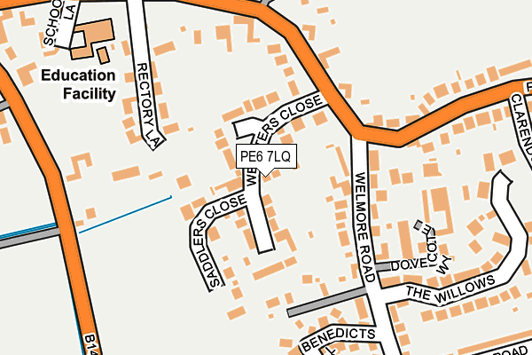 PE6 7LQ map - OS OpenMap – Local (Ordnance Survey)