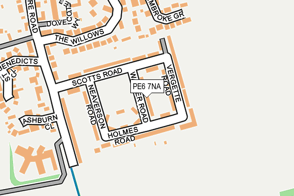 PE6 7NA map - OS OpenMap – Local (Ordnance Survey)