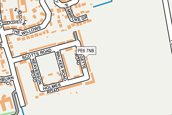 PE6 7NB map - OS OpenMap – Local (Ordnance Survey)