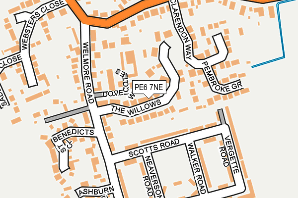 PE6 7NE map - OS OpenMap – Local (Ordnance Survey)