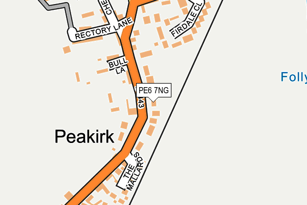 PE6 7NG map - OS OpenMap – Local (Ordnance Survey)