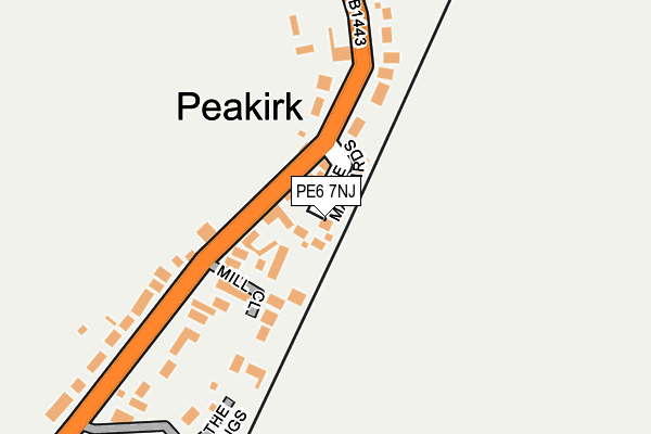 PE6 7NJ map - OS OpenMap – Local (Ordnance Survey)