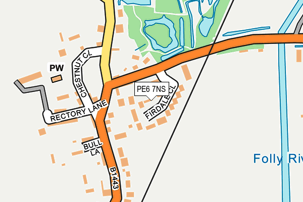 PE6 7NS map - OS OpenMap – Local (Ordnance Survey)