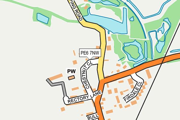 PE6 7NW map - OS OpenMap – Local (Ordnance Survey)