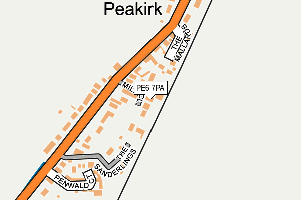 PE6 7PA map - OS OpenMap – Local (Ordnance Survey)