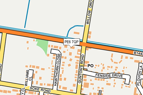 PE6 7QP map - OS OpenMap – Local (Ordnance Survey)