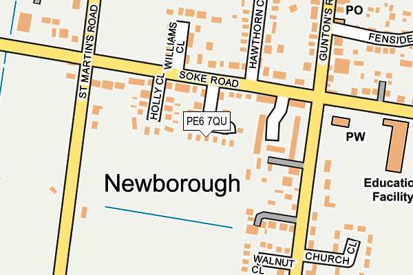 PE6 7QU map - OS OpenMap – Local (Ordnance Survey)