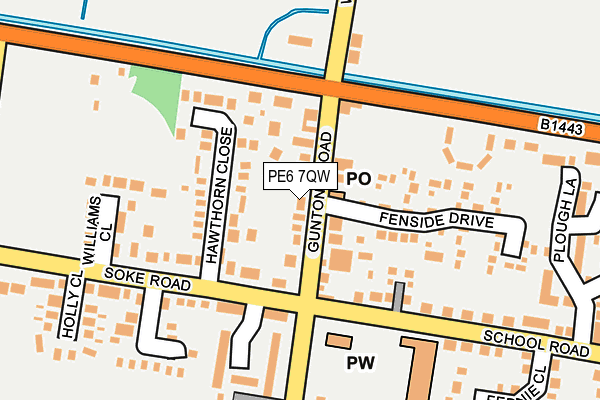 PE6 7QW map - OS OpenMap – Local (Ordnance Survey)