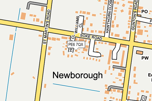 PE6 7QX map - OS OpenMap – Local (Ordnance Survey)