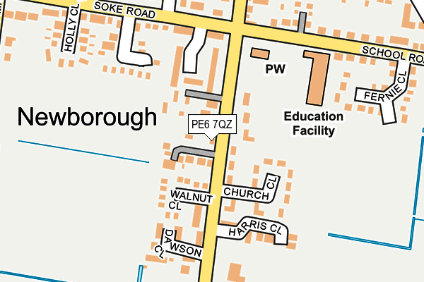 PE6 7QZ map - OS OpenMap – Local (Ordnance Survey)