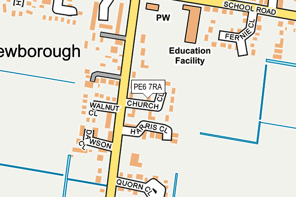 PE6 7RA map - OS OpenMap – Local (Ordnance Survey)
